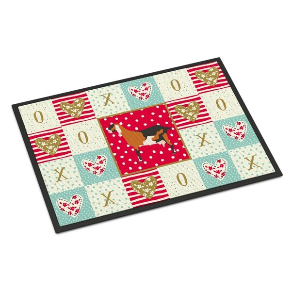 Carolines Treasures 24 x 36 in. Anglo-Nubian Nubian Goat Love Indoor or Outdoor Mat CK5310JMAT - main